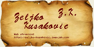 Željko Kušaković vizit kartica